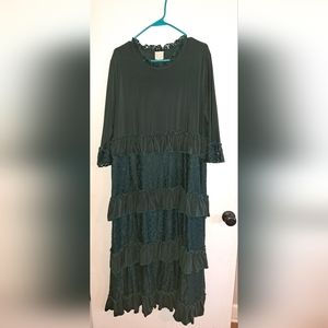 Zadie B’s Noel Lace Dress in Christmas Green Size 2X